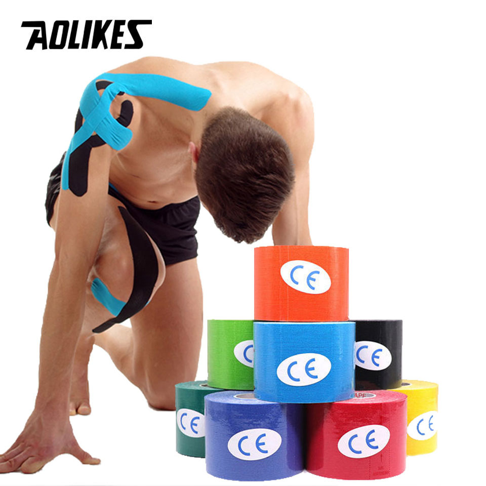 Kinesiology Tape Sports - AOLIKES-Cinta de kinesiología de 2 tamaños,