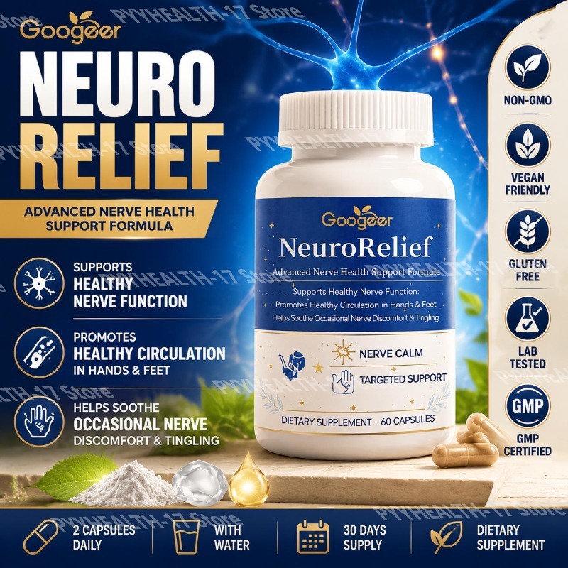 Health Wellness Vitamins - Googeer NeuroRelief Advanced, Cápsulas para la