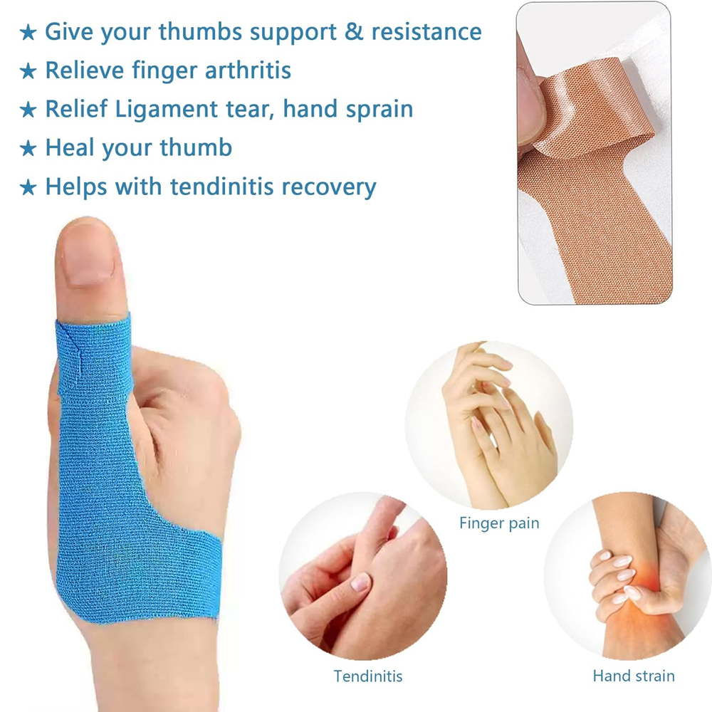 Kinesiology Tape Sports - Cinta de kinesiología para pulgar, cinta