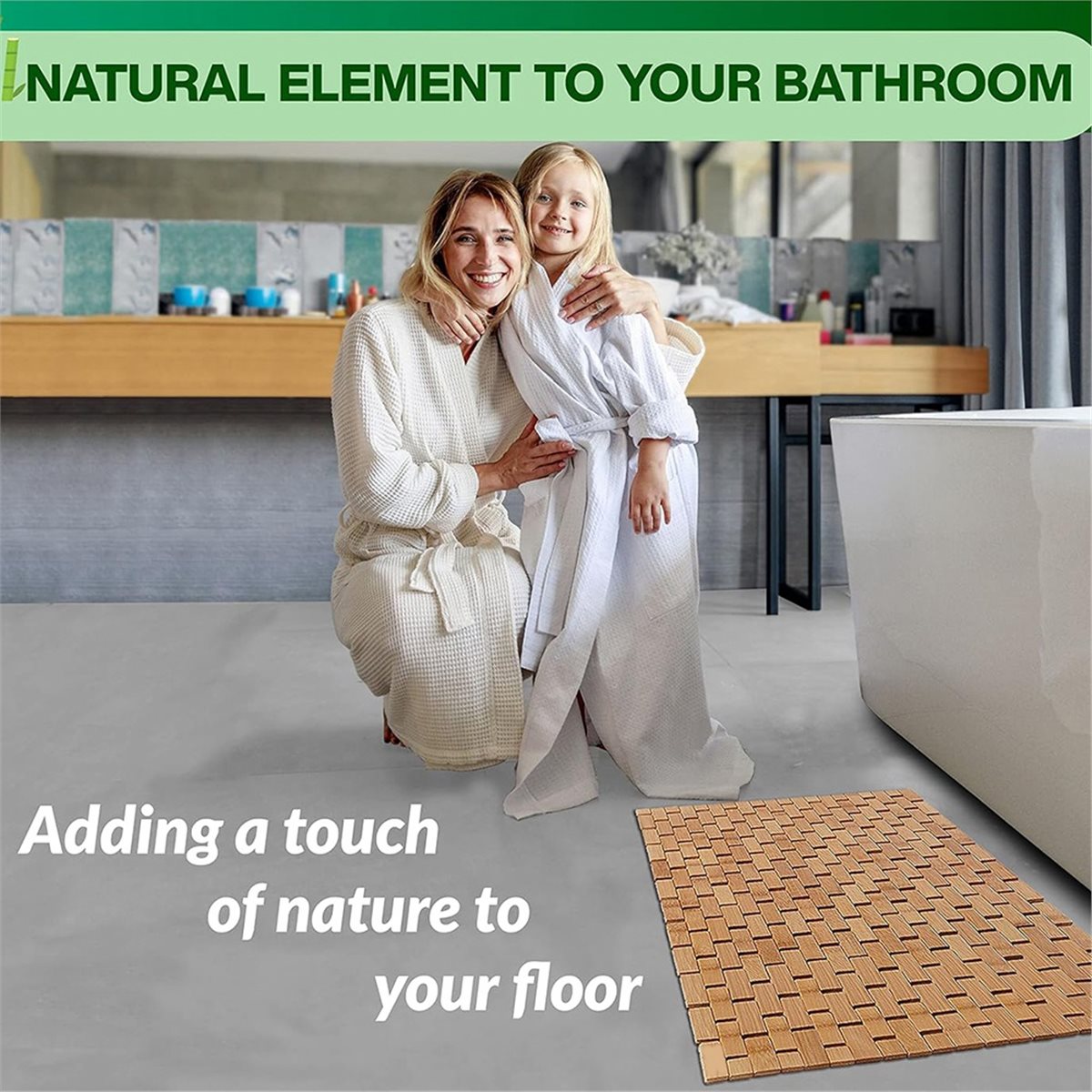 Bamboo Bath Mat - Alfombrilla de Baño de Bambú NOCM
